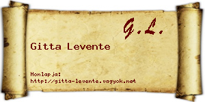 Gitta Levente névjegykártya